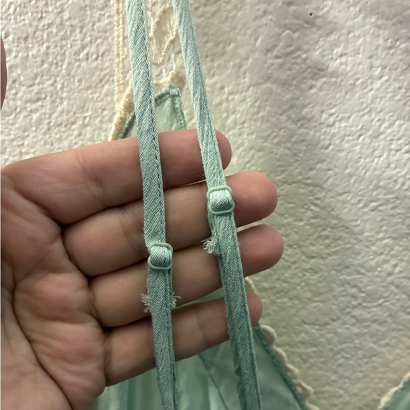 LuLu's Mint Green Lace Double Strap Mini Dress XS - Picture 9 of 12